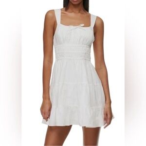 Sunday Best Martine Poplin Dress White Size Large.